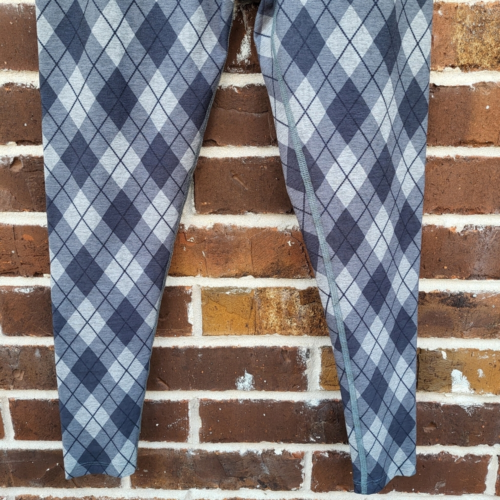 💔Beyond Yoga Womens Leggings High Waisted Plaid Size Large Gray - Picture 6 of 9